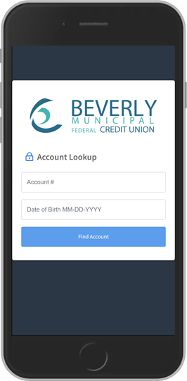 BMFCU MessagePay Account Verification Screen