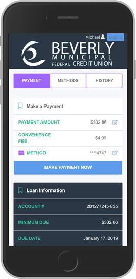 make a loan of credit card payment screen